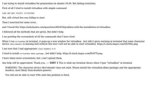 Ubuntu: VirtualBox Error : The character device /dev/vboxdrv does not exist смотреть онлайн