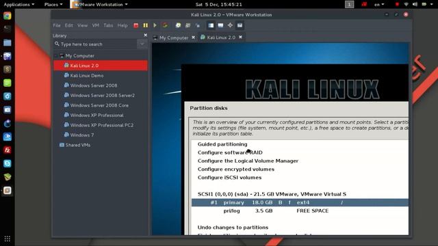 Bài 3: Hướng dẫn cài đặt Kali Linux 2.0 chi tiết trên máy ảo VMware смотреть онлайн