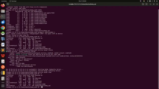 Solve growpart error - cannot create directory tmp no space left on device. failed to make temp di смотреть онлайн