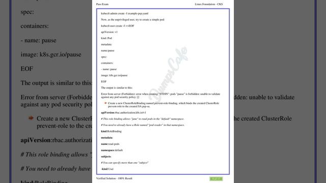 DumpsCafe Linux Foundation-CKS Exam Dumps Free Demo смотреть онлайн