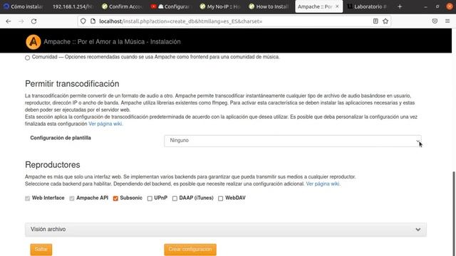 1 configuracion Ampache смотреть онлайн