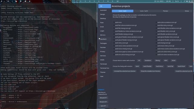 ArcoLinux : 3680 ArchLinux Tweak Tool(ATT) - testing on EndeavourOS Galileo смотреть онлайн