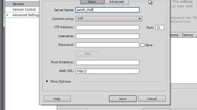 Dreamweaver CS5: Set up FTP site смотреть онлайн