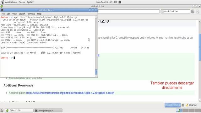 Visual OS 1.0.5 en Gentoo Linux i686 смотреть онлайн