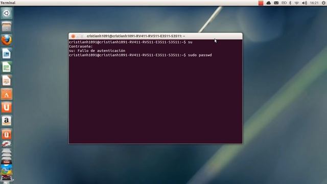 Cambiar contraseña de la Terminal de Linux Ubuntu 13.04 смотреть онлайн