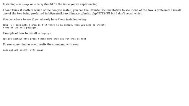 Ubuntu: Cannot access internal HDD error mounting /dev/sdb2 (NTFS signature is missing) смотреть онлайн
