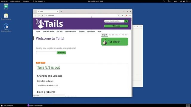 Tails 5.3 • Quick walk-through • os.watch смотреть онлайн