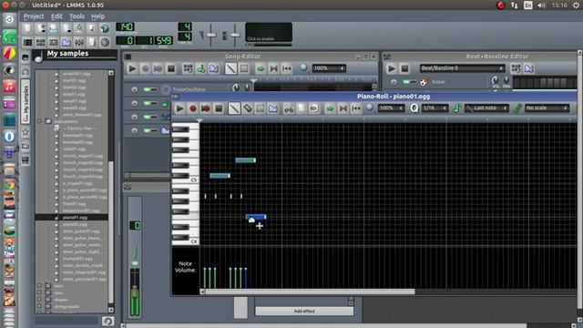 LMMS digital audio workstation on Ubuntu linux смотреть онлайн