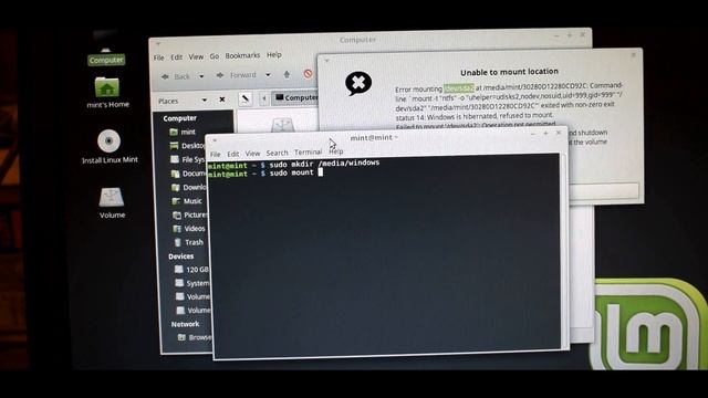 Linux: kein Zugriff auf NTFS Partition wegen Schnellstart von Windows смотреть онлайн