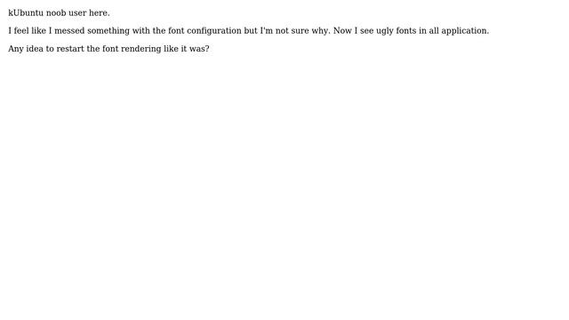 Ubuntu: Font rendering problem in KDE смотреть онлайн
