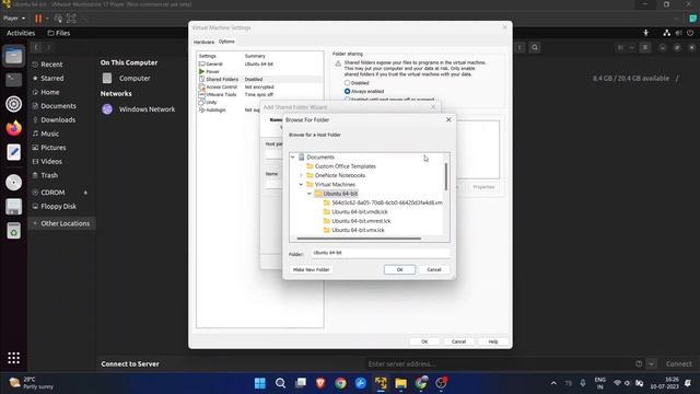 Shared Folder in VMware Workstation смотреть онлайн