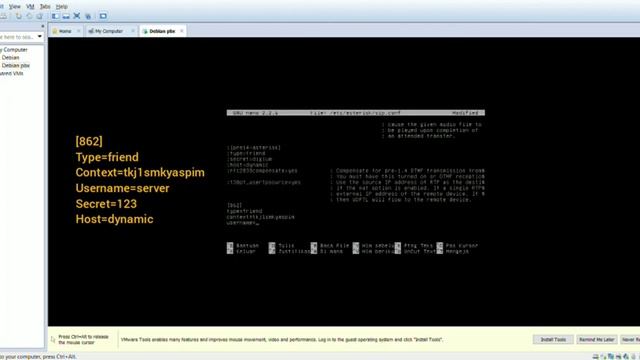 KONFIGURASI VOIP ASTERISK DEBIAN 8 DAN ZOIPER(VIEMWARE) смотреть онлайн