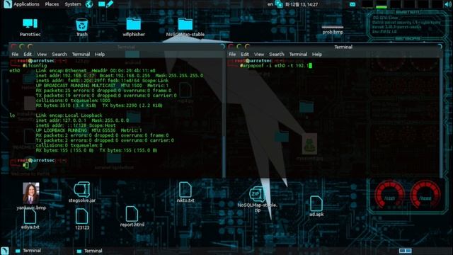 Kali Linux ArpSpoofing attack tutorial simple смотреть онлайн