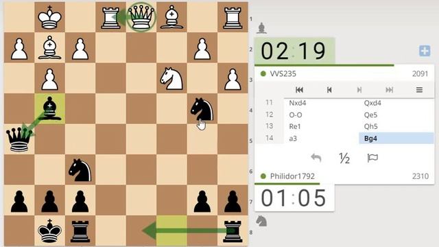 Бьем Английскую партию. Гамбит Морра с переменой цвета (English opening, Morra Gambit reversed). смотреть онлайн