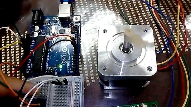 Arduino with TB6560 driver and stepper motor Nema 17 Hs4401 смотреть онлайн