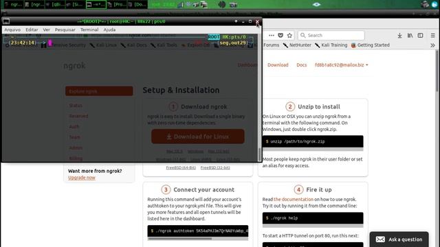 INSTALADO NGROK NO KALI LINUX 2018 3 смотреть онлайн