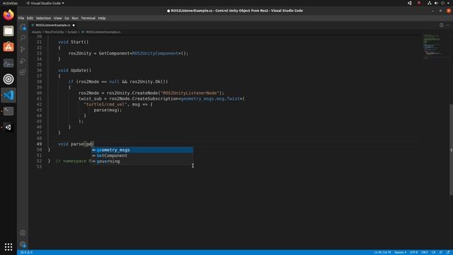 How to Control a Unity GameObject using ROS2 смотреть онлайн