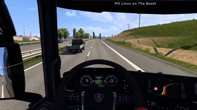 ETS2 recording test on The Beast on MX Linux смотреть онлайн