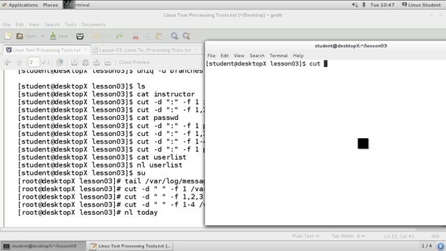 Lesson 03 (Part - 03): Working with cut, wc, diff, uniq, sort, tac, nl смотреть онлайн
