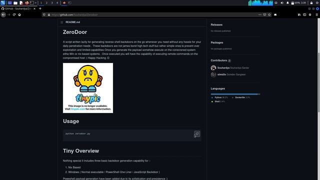 ZeroDoor | Linux | Script allows us to create backdoors смотреть онлайн