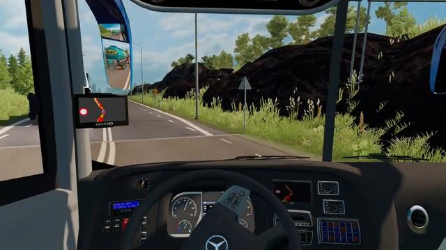 Euro Truck Simulator 2 MARCOPOLO G7 1800 DD 8X2 BUS ON NORWAY ROAD MAP ETS2 1.37 смотреть онлайн