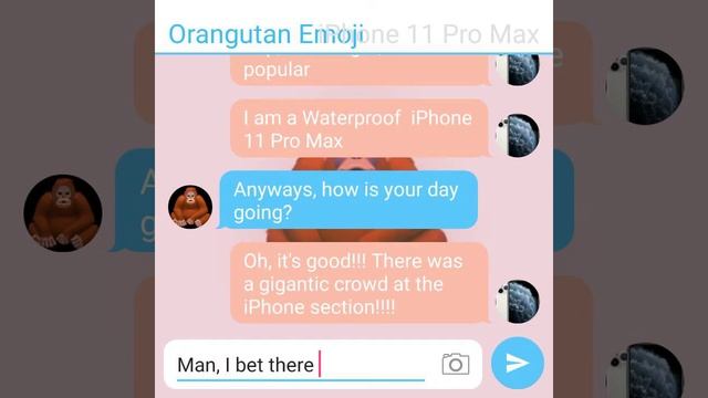 Orangutan Emoji chatting with Waterproof iPhone 11 Pro Max смотреть онлайн