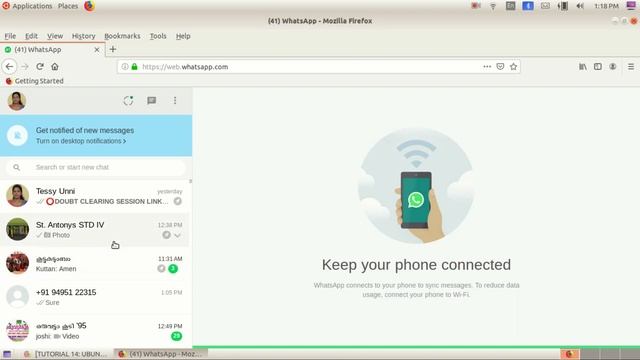TUTORIAL 18: UBUNTU 18.04 ICT TUTORIAL ||How to Open Whatsapp in Laptop ? Easy Method смотреть онлайн