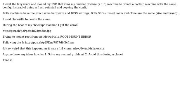 Unix & Linux: pfsense mount root error after disk clone смотреть онлайн