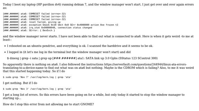 Unix & Linux: ATA error: COMRESET failed (errno=-32) (2 Solutions!!) смотреть онлайн
