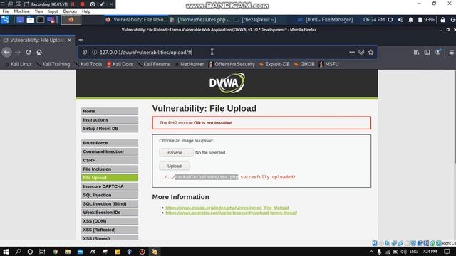 Tutorial File Upload Vulnerability di DVWA Kali Linux смотреть онлайн