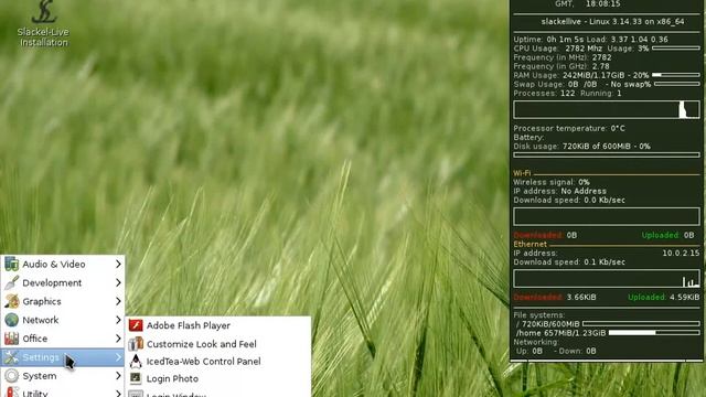 Slackel 6.0.3 "Live Openbox" - Boot and Desktop смотреть онлайн