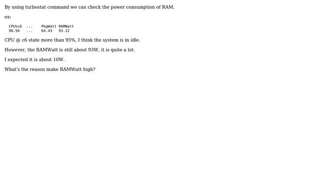 Unix & Linux: turbostat - Why sometimes RAMWatt is about 100 in idle? смотреть онлайн