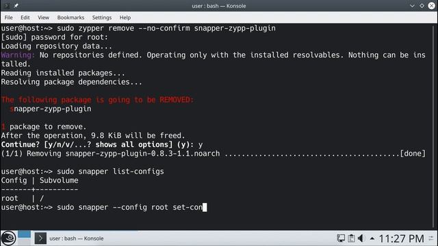 How to disable filesystem snapshots in SUSE смотреть онлайн
