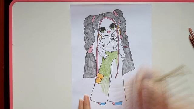 Раскраска Кукла ЛОЛ Милашка ОМГ - Painting LOL Honeylicious OMG Remix, Video For Children