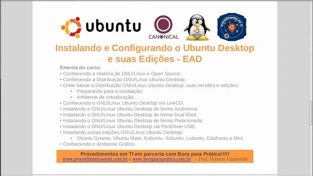 Apresentação do Curso de GNU/Linux Ubuntu Desktop - Aula-001 смотреть онлайн