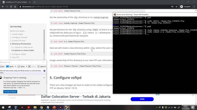 CARA INSTAL FTP SERVER DI UBUNTU SERVER смотреть онлайн