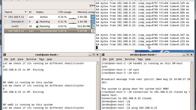 XEN virtual host High Availability, Live migration смотреть онлайн