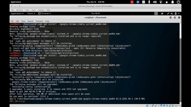 How install Google chrome on kali linux | How fix Could not get lock /var/cache/apt/archives/lock смотреть онлайн