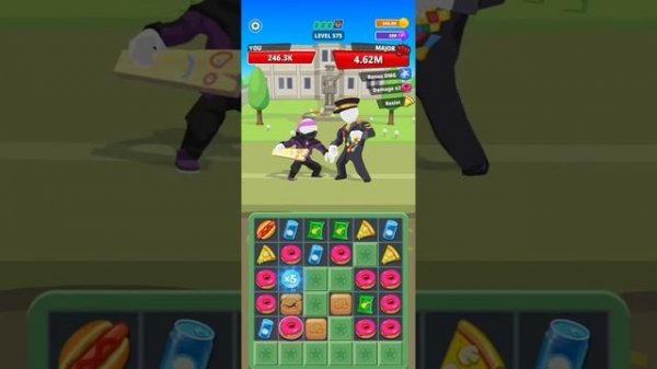 Max Level Match Hit Boss Level / Android iOS Gaming / Puzzle Fight / Boss Level - 575