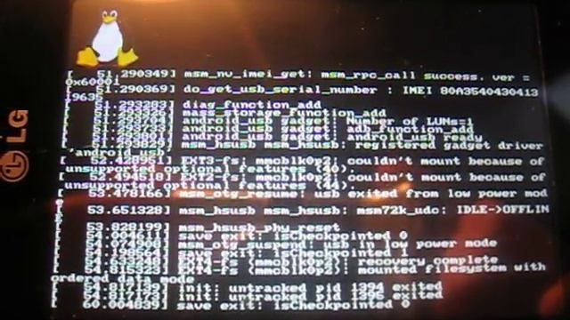 Framebuffer console on LG Optimus One - working смотреть онлайн