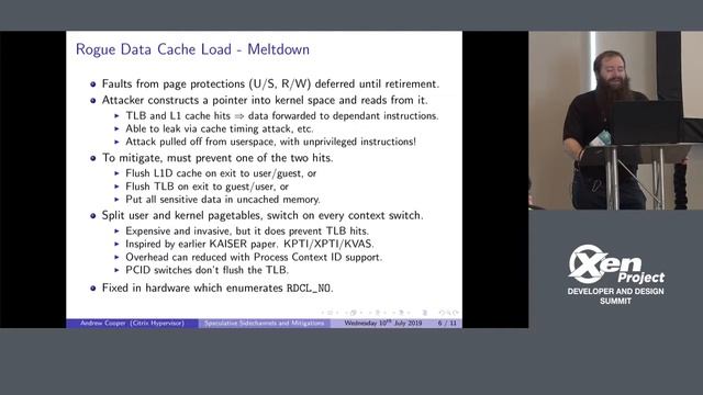 Speculative Sidechannels and Mitigations - Andrew Cooper, Citrix смотреть онлайн