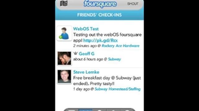 foursquare for webOS смотреть онлайн