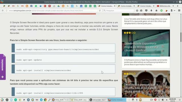 Como instalar o Simple Screen Recorder 0.3.6 no Ubuntu смотреть онлайн