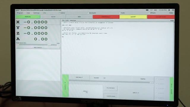 Linux CNC Instructional Video-Zeroing out the Axes, Jogging, etc. смотреть онлайн