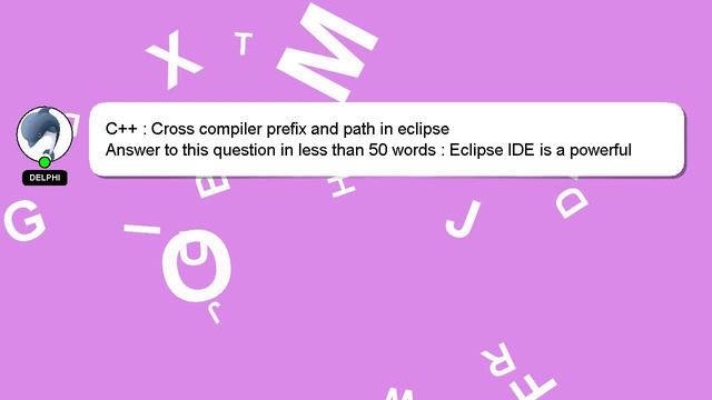 C++ : Cross compiler prefix and path in eclipse смотреть онлайн