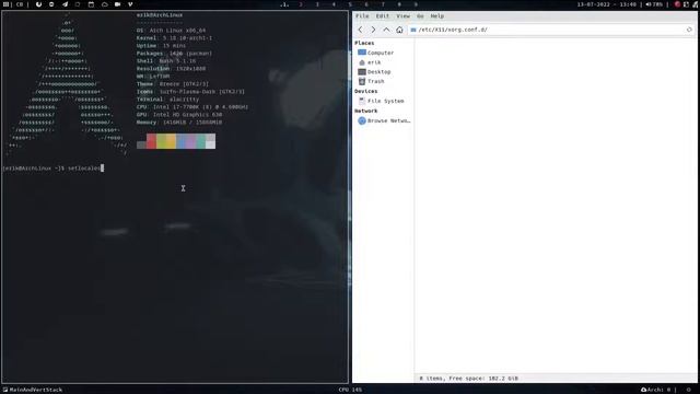 ArcoLinux : 2957 set your keyboard and your language with an alias - setlocales смотреть онлайн