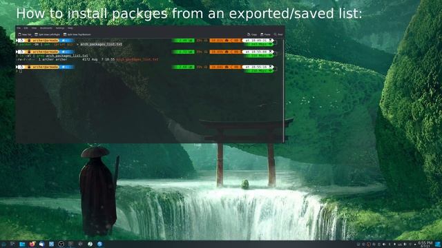 How to export Arch Linux packages and Restore it to a new installation смотреть онлайн