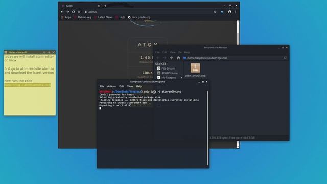 Install Atom text editor on linux смотреть онлайн
