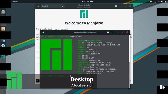 Manjaro Gnome 18.1.0 - Juhraya pre2 смотреть онлайн