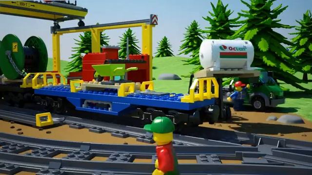 LEGO City 60052 Грузовой поезд смотреть онлайн